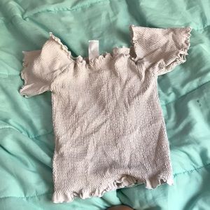 off the shoulders white shirt